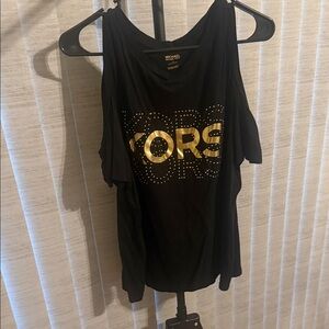 Michael Kors Black shirt with Gold Accents